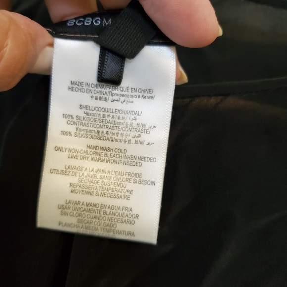 BCBG MaxAzria Black Silk sheer top - Picture 6 of 6